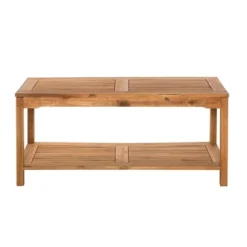 Ravenscroft Modern Boho Acacia Wood Slatted Outdoor Coffee Table With Lower Shelf - Saracina Home 24 Ravenscroft Modern Boho Acacia Wood Slatted Outdoor Coffee Table With Lower Shelf - Saracina Home -Saracina Home Shop GUEST 96844e8b abd4 49c9 90db a4cf9d9bdccf