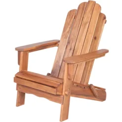 Genovia Transitional Acacia Wood Outdoor Adirondack Chair - Saracina Home -Saracina Home Shop GUEST 98d79016 8dc9 42c4 a3f4 7166e185f592