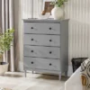 Stiva Classic Mid-Century Modern Vertical 4 Drawer Dresser Gray - Saracina Home -Saracina Home Shop GUEST 98ee0921 2814 4103 9c81 0df7702bd416