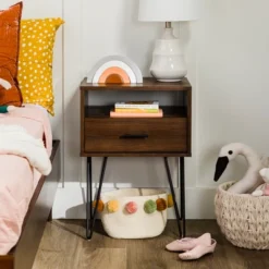 Amal Modern Single Drawer Hairpin Leg Nightstand - Saracina Home 16 Amal Modern Single Drawer Hairpin Leg Nightstand - Saracina Home -Saracina Home Shop GUEST 9a5d15e2 9596 4902 a3f4 23ba6c98cb48