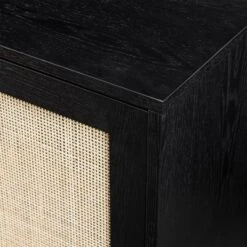 Modern Boho Wood And Rattan Storage Sideboard Black - Saracina Home -Saracina Home Shop GUEST 9a7ace65 cad1 452f b709 48a321171f34