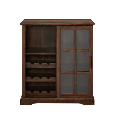 Tavern Modern Transitional Sliding Window Pane Door Bar Cabinet - Saracina Home 9 Tavern Modern Transitional Sliding Window Pane Door Bar Cabinet - Saracina Home - Image 7