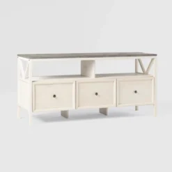 Farmhouse 3 Drawer Wood TV Stand For TVs Up To 65" - Saracina Home 39 Farmhouse 3 Drawer Wood TV Stand For TVs Up To 65" - Saracina Home -Saracina Home Shop GUEST 9c05f01d 83d8 411e ae5d 3185861747c7