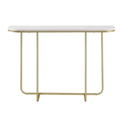 Megan Modern Glam Curved Console Table Faux White Marble/Gold - Saracina Home -Saracina Home Shop GUEST 9c4dc3eb d351 4801 920b 2b36439f8fed
