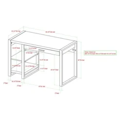 48" Industrial Farmhouse Tech Desk With USB Dark Walnut - Saracina Home -Saracina Home Shop GUEST 9dc32ca9 1669 4b0f 9cc4 24355437a07a