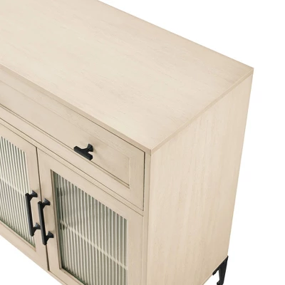 4 Door Reeded Glass Storage Sideboard - Saracina Home 7 4 Door Reeded Glass Storage Sideboard - Saracina Home - Image 5