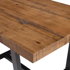 52" Modern Farmhouse Solid Wood Distressed Plank Top Dining Table - Saracina Home 13 52" Modern Farmhouse Solid Wood Distressed Plank Top Dining Table - Saracina Home -Saracina Home Shop GUEST a0004985 299c 4f91 99ba 9b1acae6059f