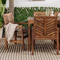 7pc Slatted Chevron Acacia Patio Dining Set - Saracina Home 20 7pc Slatted Chevron Acacia Patio Dining Set - Saracina Home -Saracina Home Shop GUEST a03b2e41 9299 4237 9dcd 98c1686e592c