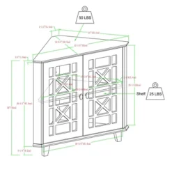 2 Door Corner Accent Cabinet With Fretwork Doors - Saracina Home -Saracina Home Shop GUEST a18e1f43 b6f9 4000 b005 ef27a6115445