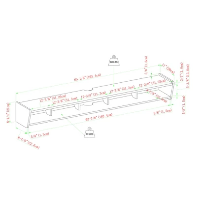 Modern Minimalist Floating TV Stand For TVs Up To 70" With Open Storage - Saracina Home 11 Modern Minimalist Floating TV Stand For TVs Up To 70" With Open Storage - Saracina Home - Image 9