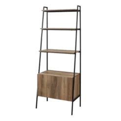 72" Open Shelf And Closed Storage Cabinet Ladder Bookcase - Saracina Home -Saracina Home Shop GUEST a549211b d335 42ba adc5 7d826ec271f5