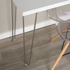 Gibby Modern Glam Hairpin Leg Writing Desk Faux White Marble - Saracina Home -Saracina Home Shop GUEST a721066f 3224 4cc1 a61c a62baa6ba469