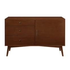 Mid-Century Modern With Closed Storage TV Stand For TVs Up To 58" Walnut - Saracina Home -Saracina Home Shop GUEST a7464c94 29d8 4553 a384 f28171a991b0