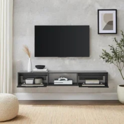Modern Boho Floating TV Stand For TVs Up To 65" With Rattan Doors - Saracina Home 19 Modern Boho Floating TV Stand For TVs Up To 65" With Rattan Doors - Saracina Home -Saracina Home Shop GUEST a9acb95c 4370 4480 9e6d 4d67adf30248