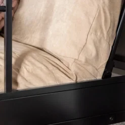 Twin Over Futon Analise Metal Bunk Bed Black - Saracina Home 14 Twin Over Futon Analise Metal Bunk Bed Black - Saracina Home -Saracina Home Shop GUEST aa2d1e2d b75c 4bdb 9c73 1846806f43c6