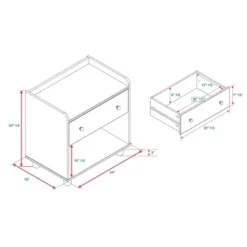 Set Of 2 Katie Transitional Tray Top 1 Drawer Solid Wood Nightstands Caramel - Saracina Home -Saracina Home Shop GUEST aa86a644 1088 4491 99db ac863c4ab818
