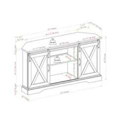 Robinson Rustic Transitional Sliding Barn Door Corner TV Stand For TVs Up To 58" - Saracina Home -Saracina Home Shop GUEST aa8d956e 9f7a 4abe b255 c1c4ee0d9dbb
