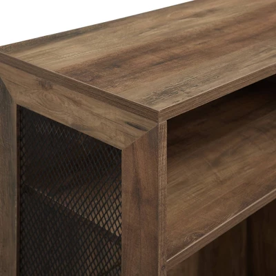 40.25" Grevaldi Urban Industrial Mesh Side Horizontal Bookshelf - Saracina Home 6 40.25" Grevaldi Urban Industrial Mesh Side Horizontal Bookshelf - Saracina Home - Image 4