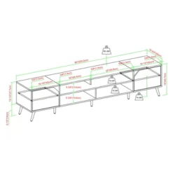 Mid-Century Modern Wide Storage TV Stand For TVs Up To 90" - Saracina Home -Saracina Home Shop GUEST ab849d12 16de 4623 8ed9 7b3fa2bb7fe4
