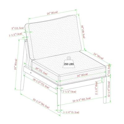 Saracina Home 6pc Modern Boho Outdoor Eucalyptus Spindle Sectional 7 Saracina Home 6pc Modern Boho Outdoor Eucalyptus Spindle Sectional - Image 5