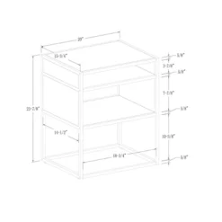 Modern Wood And Metal Side Table With Open Storage - Saracina Home -Saracina Home Shop GUEST aca3f5db 2606 4ca9 b772 e638a4c356d9