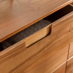 Mid-Century Modern Groove Wood 6 Drawer Dresser - Saracina Home -Saracina Home Shop GUEST acae644a 11b4 4991 825d c7f6901a557e