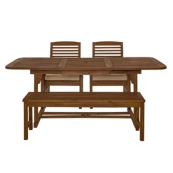 Ravenscroft 4pc Extendable Acacia Wood Outdoor Dining Set - Saracina Home 17 Ravenscroft 4pc Extendable Acacia Wood Outdoor Dining Set - Saracina Home -Saracina Home Shop GUEST aceba1fb ced7 4574 a6c3 679b568def71