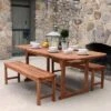 Ravenscroft 3pc Modern Boho Acacia Wood Slat Top Outdoor Dining Set - Saracina Home -Saracina Home Shop GUEST ad4920a0 b5de 45ea 82c5 0726b37588f3