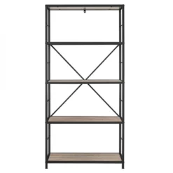 63" 4 Shelf Industrial Transitional Tall Bookshelf - Saracina Home -Saracina Home Shop GUEST ae28e843 9ead 4866 887b 69c057f32e71