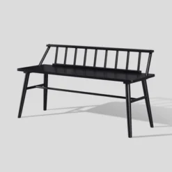 Transitional Low-Back Spindle Entryway Bench - Saracina Home -Saracina Home Shop GUEST aef82aca d826 40ca 902c fde9ab77eff2