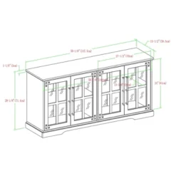 Avalene Modern Farmhouse 4 Door Glass Window Pane TV Stand For TVs Up To 65" - Saracina Home -Saracina Home Shop GUEST b3f7df06 e059 4949 a076 ebe86ef2463e