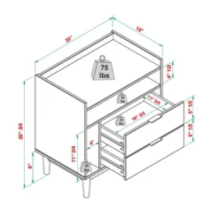 2pk Mid-Century Modern Solid Wood 2 Drawer Storage Nightstands - Saracina Home 24 2pk Mid-Century Modern Solid Wood 2 Drawer Storage Nightstands - Saracina Home -Saracina Home Shop GUEST b4a44f9f b4b8 4593 b2f1 f1a651c0f8e1