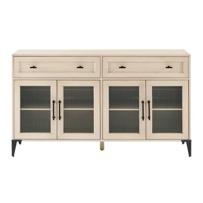 4 Door Reeded Glass Storage Sideboard - Saracina Home 8 4 Door Reeded Glass Storage Sideboard - Saracina Home - Image 6