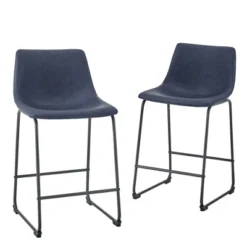 Set Of 2 Laslo Modern Upholstered Faux Leather Counter Height Barstools - Saracina Home -Saracina Home Shop GUEST b771f0ef 4807 4ad4 8feb 07d14768c05d