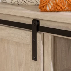 48" Transitional Sliding Door Wood And Metal Bench - Saracina Home -Saracina Home Shop GUEST ba041560 e031 46cb 870b 53364735fde1