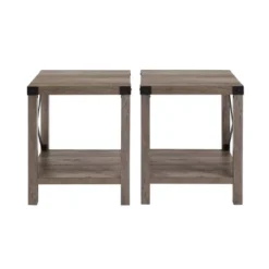 Set Of 2 Sophie Rustic Farmhouse X Frame Side Tables - Saracina Home -Saracina Home Shop GUEST ba192e9c bdb3 4fbc b015 1e016932d4a2
