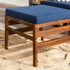 3pc Modular Acacia Wood Patio Chat Set With Cushions - Saracina Home -Saracina Home Shop GUEST bac9860b 3e03 4d90 85a0 e710ace33155