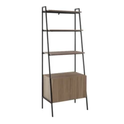 72" Open Shelf And Closed Storage Cabinet Ladder Bookcase - Saracina Home -Saracina Home Shop GUEST bb53bc77 9ac3 477a ab20 0e515d00902d
