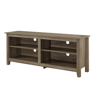 Transitional 4 Cubby Wood Open Storage TV Stand For TVs Up To 65"- Saracina Home 15 Transitional 4 Cubby Wood Open Storage TV Stand For TVs Up To 65"- Saracina Home - Image 13