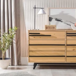 Modern 6 Drawer Double Dresser With Long Handles - Saracina Home -Saracina Home Shop GUEST c279e89d b229 43e8 ad31 a6553ffcc546