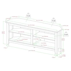 Transitional 4 Cubby Wood Open Storage Corner TV Stand For TVs Up To 65" - Saracina Home -Saracina Home Shop GUEST c492ae72 65b9 4190 9d71 e4e087b13194