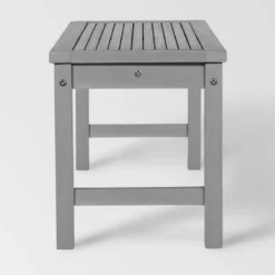 Ravenscroft Modern Boho Acacia Wood Slat Top Outdoor Dining Bench - Gray Wash - Saracina Home -Saracina Home Shop GUEST c4b70868 1e98 4315 bb2c ee5108b830db