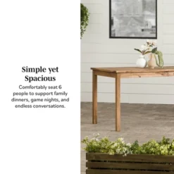 Acacia Wood Patio Simple Rectangle Dining Table - Saracina Home -Saracina Home Shop GUEST c5cbf926 da7e 43c6 8e49 79761686ac04