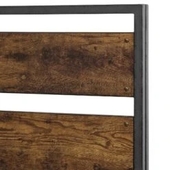 Queen Urban Chic Metal And Wood Plank Bed Brown - Saracina Home -Saracina Home Shop GUEST c5d1297f 85aa 4822 af1e 1303eb054e5b