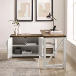 Farmhouse Rustic L Shaped Desk With Storage - Saracina Home -Saracina Home Shop GUEST c7ccdabf 2d3d 4727 baa5 0f1816bdbce7