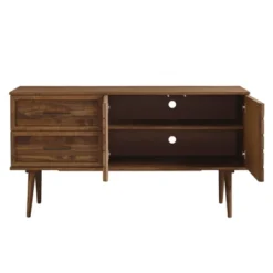 58" Modern Boho Solid Pine Wood Closed Storage Sideboard Brown - Saracina Home -Saracina Home Shop GUEST cad6d6ba a3e9 4399 81c5 670c14d76600