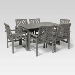 7pc Slatted Extendable Acacia Wood Patio Dining Set - Saracina Home -Saracina Home Shop GUEST ccec9c28 af04 46c7 a4f0 9c8b4675b205