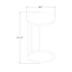 24" Modern Glam Round C Table Faux White Marble/Gold - Saracina Home -Saracina Home Shop GUEST cd9c2a2e f5ac 47ff b510 437aa7f790be