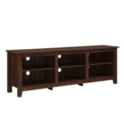 Transitional 6 Cubby Wood Open Storage Wood TV Stand For TVs Up To 80"- Saracina Home -Saracina Home Shop GUEST d09d53fd 86be 4590 8f8d 330fc60b11ce