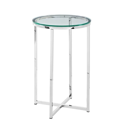 Vivian Glam X Leg Round Side Table - Saracina Home 10 Vivian Glam X Leg Round Side Table - Saracina Home - Image 8